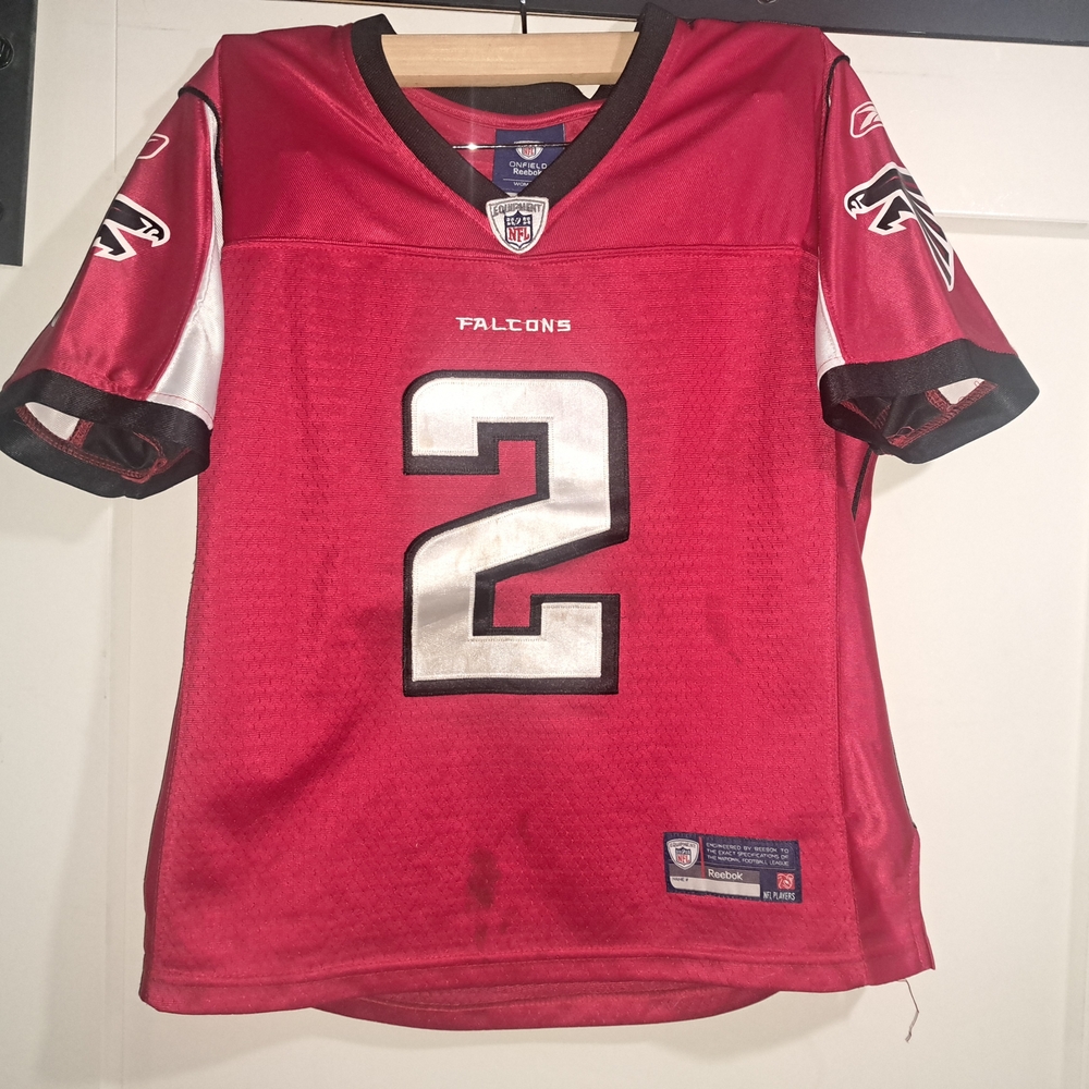 Nfl Atlanta Falcons Reebok Red and Black Womens Small Football Jersey